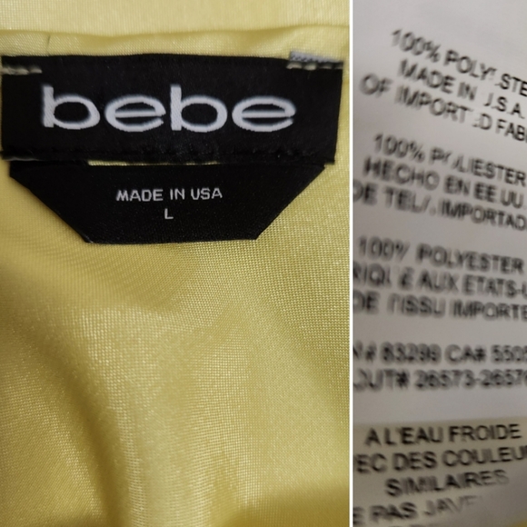 🆕️⬇️bebe Yellow Satin Cowl Neck Slip Midi Dress - Picture 9 of 11